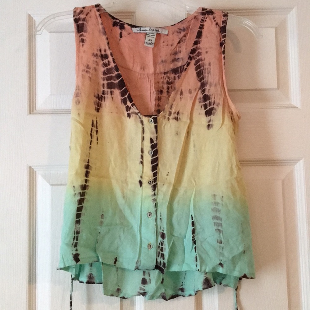 American Rag Shirt, XSmall, Crop Top, Tie-Back